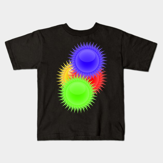 Colourful Sun Kids T-Shirt by Imutobi